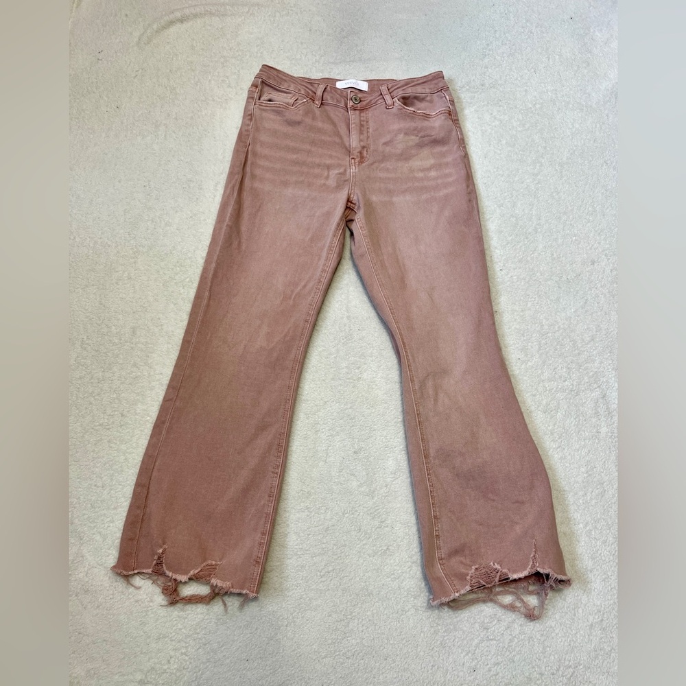 Vervet Pastel 90's Vintage Boyfriend Cropped Flare Jean - Size 28 - Picture 3 of 15